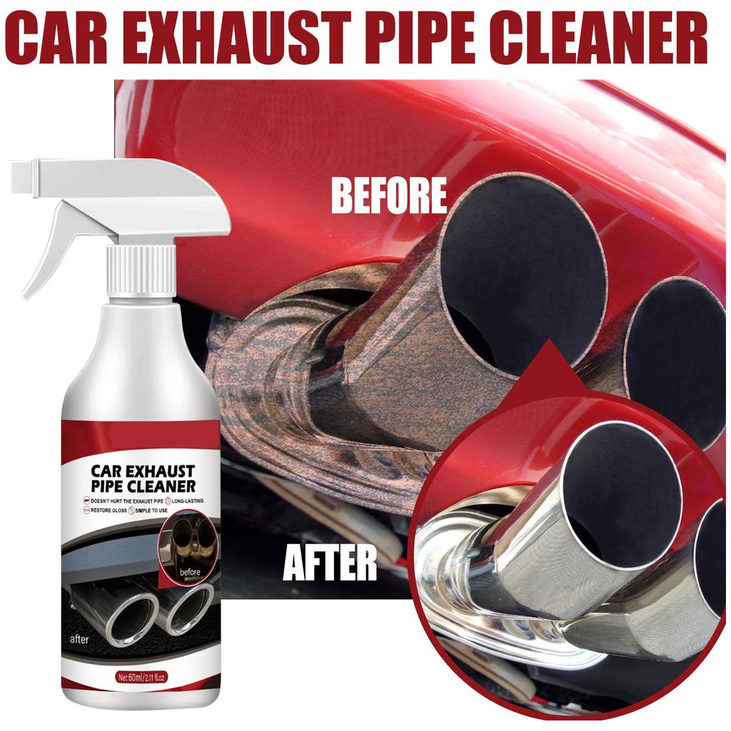 Car Exhaust Pipe Cleaner Removal Carbon Deposit Removal Black Cleaner Car And Motorcycle Maintenance 60ML