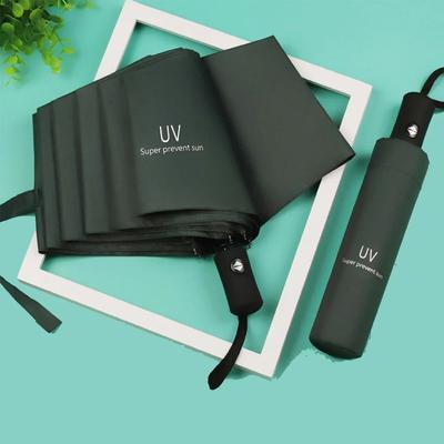 Reinforced 8-Bone Rainy Umbrella Mini Folding Automatic Anti UV Rain Sun Umbrella Portable Windproof Light Parasol Umbrella