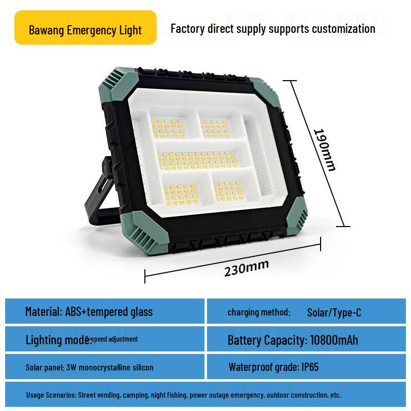 Portable Solar LED Lantern for Camping and Emergency Use