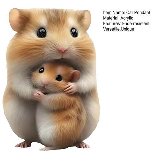 2D Acrylic Animal Hanging Ornament Car Rearview Mirror Charm Backpack Keychain Fade-Resistant Cute Car Interior Hanging Decor for Home Party Favors