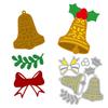 Christmas Bells Cutting Dies Christmas Bow Die Cuts Templates for Card Making Scrapbooking DIY Papercraft Album Crafts