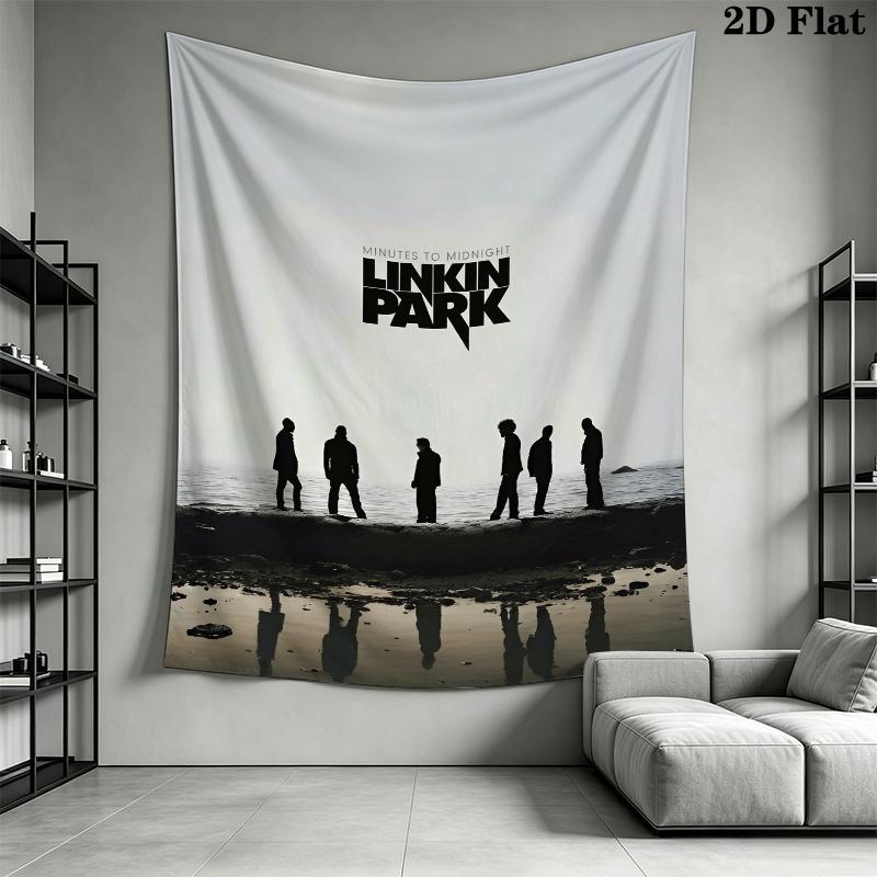 Linkin Park Wall Tapestry Aesthetic Wall Hanging Printed Fabric Blanket Decorative Tapestries for Bedroom Living Room Home Decor