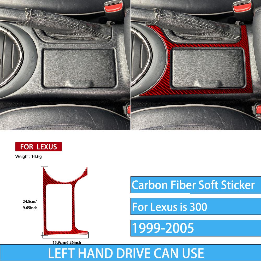 Real Carbon Fiber Car Accessories Cup Holder Frame Trim Cover Soft Sticker For Lexus Is 300 1999 2000 2001 2002 2003 2004 2005