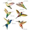 6Pcs Hummingbird Stickers Durable Environmentally Friendly Anti-collision PVC Decoration Animal Window Stickers for Living Room
