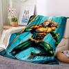 1 manta de franela suave, cálida y acogedora de Aquaman con tridente para sofá, cama, oficina y viajes, versátil, regalo para todas las estaciones, regalo de Navidad