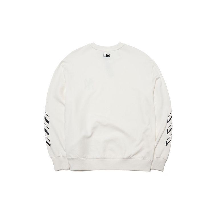 MLB New York Yankees Logo Print Rundhals-Sweatshirt Unisex-Sweatshirt Weiß 3AMTS0514-50IVS