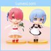 Beautiful Rem Figurine Model In Wedding Dress And Kimono Maid Outfit For Desktop And Car Decoration Pvc Material