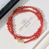 Natural Chalcedony Design Necklace Collarbone Chain