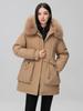 Women's Mid-Length Cotton Coat: 2024 Winter Velvet Parka with Large Pockets, Loose Fit, Waist-Cinched, Down Cotton Jacket.