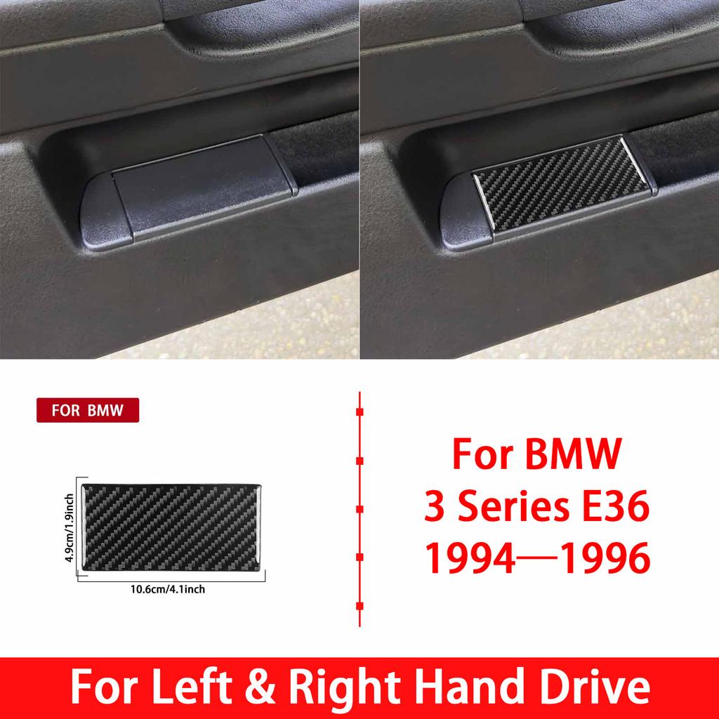For BMW 3 Series E36 1994 1995 1996 Car Accessories Carbon Fiber Copilot Strip Air Vent Gear Shift Panel Interior Trim Sticker