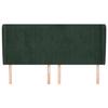 VidaXL Tête de lit avec oreilles Vert foncé 183x23x118-128 cm Velours3118257
