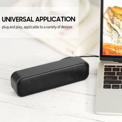 Mini Computer Speaker Wired USB Desktop Stereo Speaker Audio Decoding Dual Channel Player Sound Bar