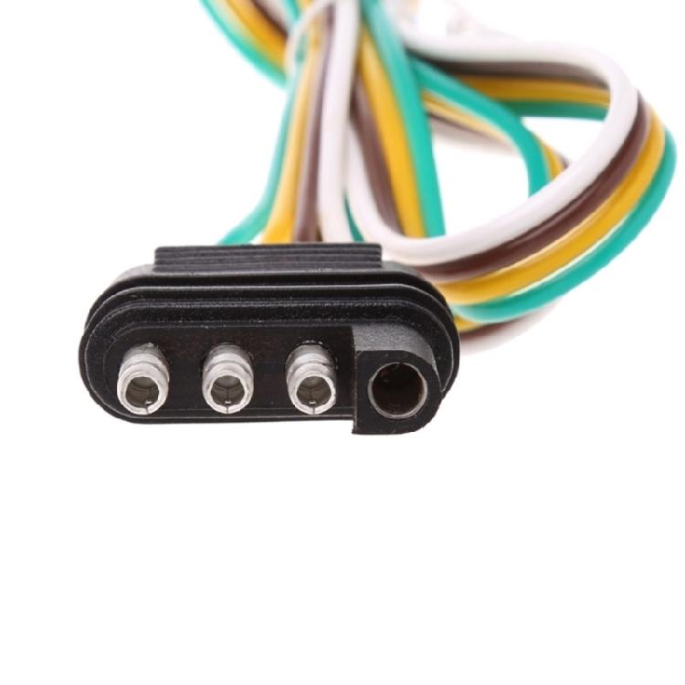 Verbessert 4-poliges Anhängerverkabelungsset Korrosionsbeständiges ABS Universelles Fahrzeugverbindungswerkzeug Kostenlose Anhängerverkabelung