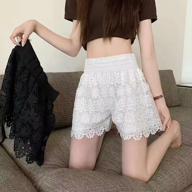 Pantaloni de siguranță Lolita din dantelă florală Pantaloni scurți de vară Jupon Chiloți pentru fete Pantaloni scurți largi prințesă de modă