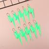 10Pcs Reflective Lightning Keychain High Brightness Reflective Night Keyring Portable Night Safety Key Chain Student Bag Pendant
