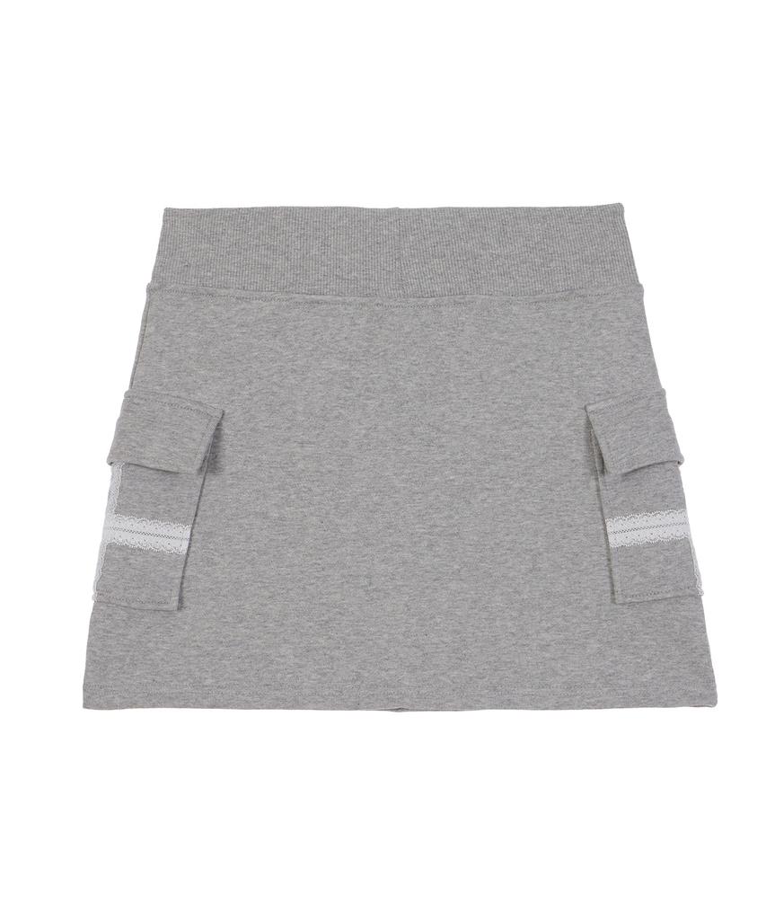 Disfunct Banded Pocket Mini Skirt(Gray)