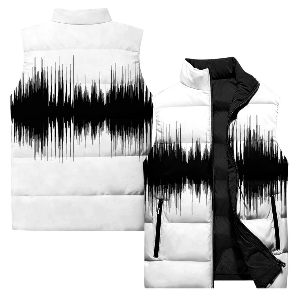 Ladies' Casual And Fashionable Sleeveless Vest Conventional Pattern Cotton Jacket