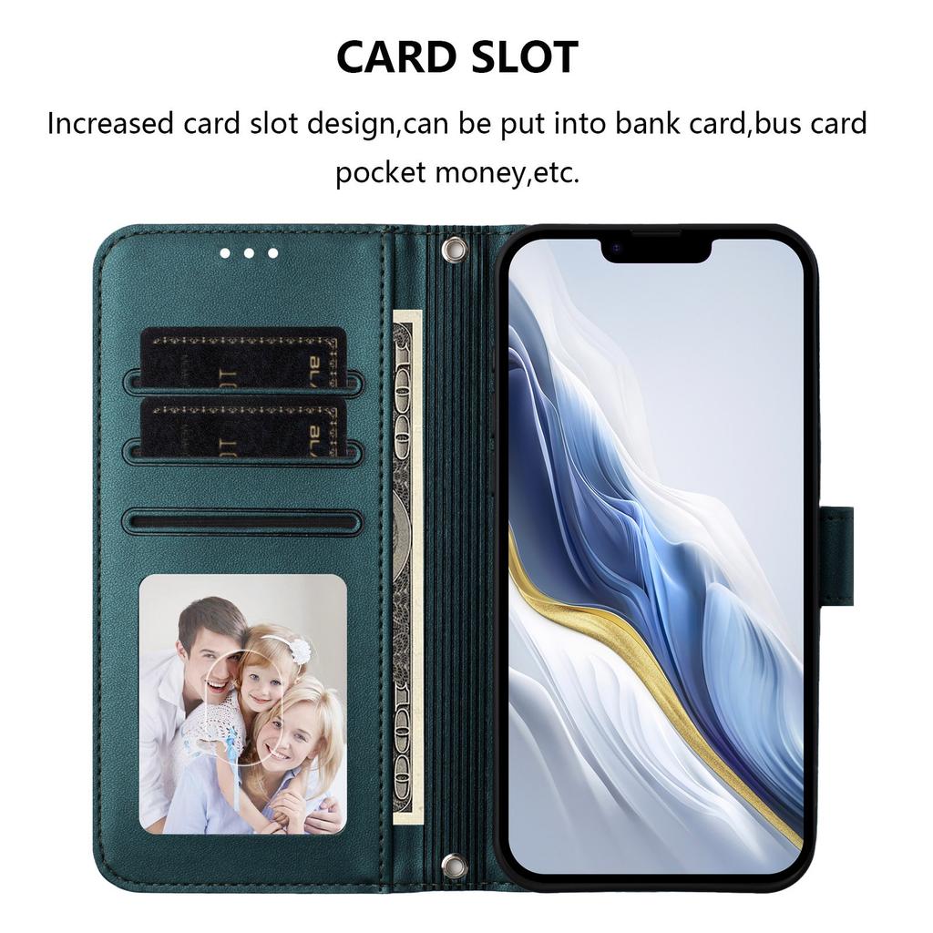 For Motorola Moto G85 5G/Motorola Edge 50 Fusion 5G Leather Case Wallet Stand Phone Cover with Wrist Strap