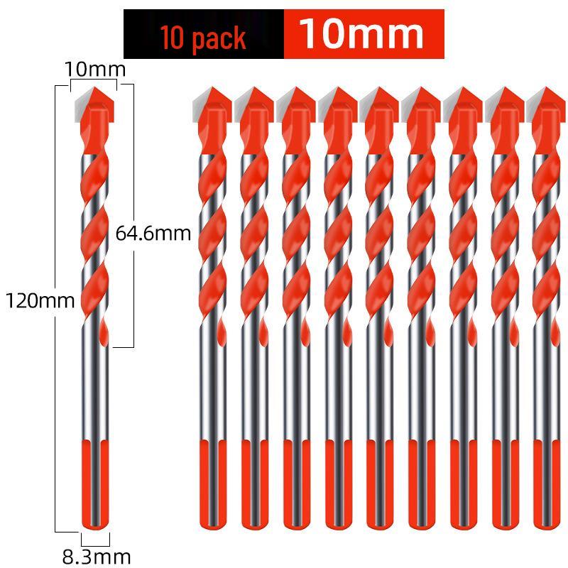 Super Hard 6mm Alloy Triangle Drill for Concrete, Glass, Tile, and Cement