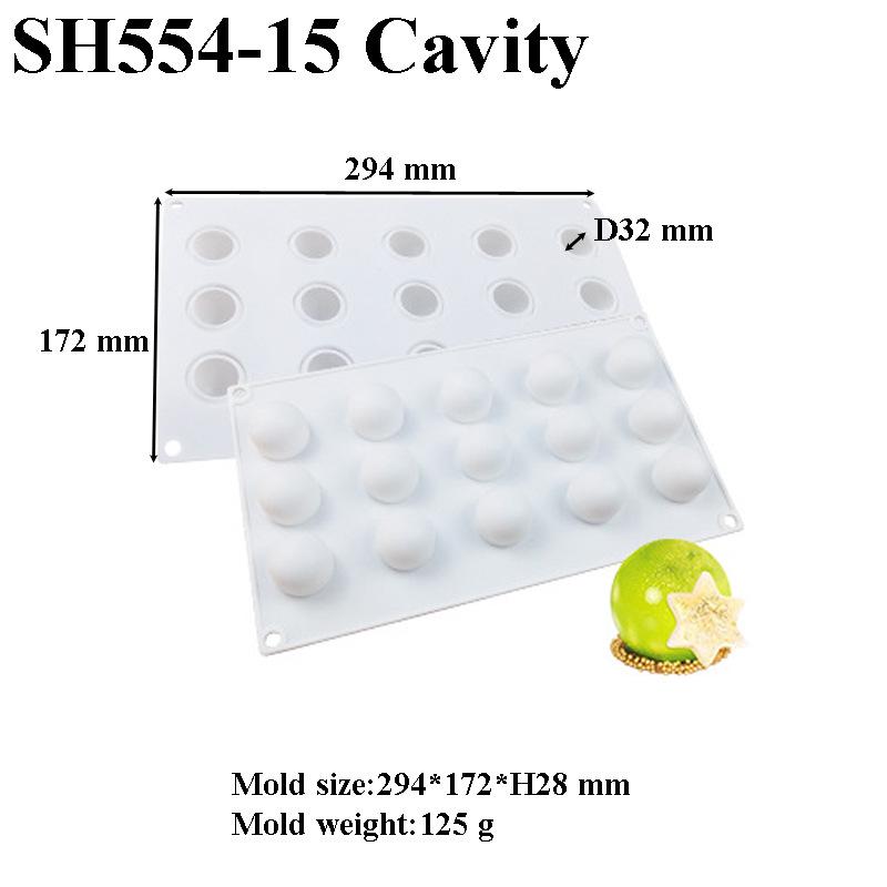 8-Cavity Round Sphere Silicone Mold for Mousse, Chocolate, Soap, and Candle Crafting