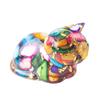 Cute Cat Resin Art Figurine With Crystals For Home Office Decor Gift For Kids