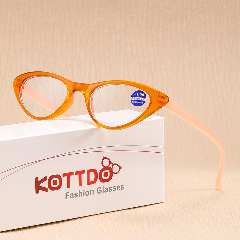 Neue Modische Lesebrille Damen Trendige Cat-Eye-Brille mit Sehstärke Fertigprodukt Fertigbrille Refraktionskraft Brillen