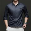 Long Sleeve Shirt Men's Business Casual Lapel Collar Striped