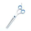 All-Steel Pet Grooming Scissors Set: Flat-Tooth & Curved Trimmers for Dog Hair Care.