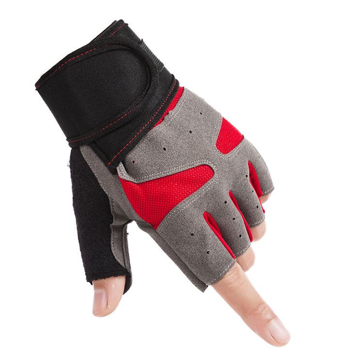 Women Fitness Half-Finger Gloves, Summer Breathable Wrist Support Yoga Dumbbell Training Gloves Unisex
