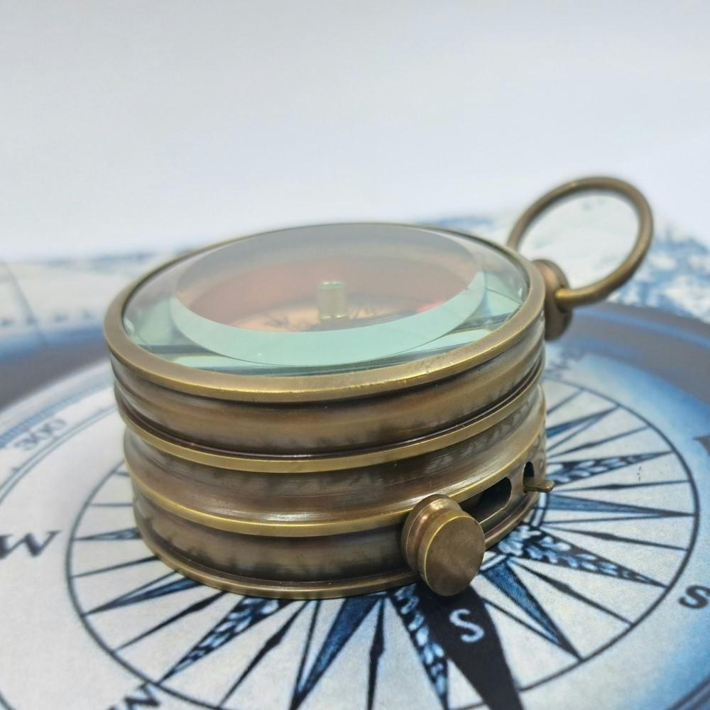 Vintage Brass Nautical Compass – 7 Cm, Maritime Collectible, Gifts for Him, Stocking Filler