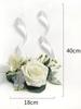4 Pcs Hand Flower for Bride Bridesmaid Rose Wrist Corsage Boutonniere Set for Men Wedding Wrist Flower Corsage Prom Decor Groom Boutonniere