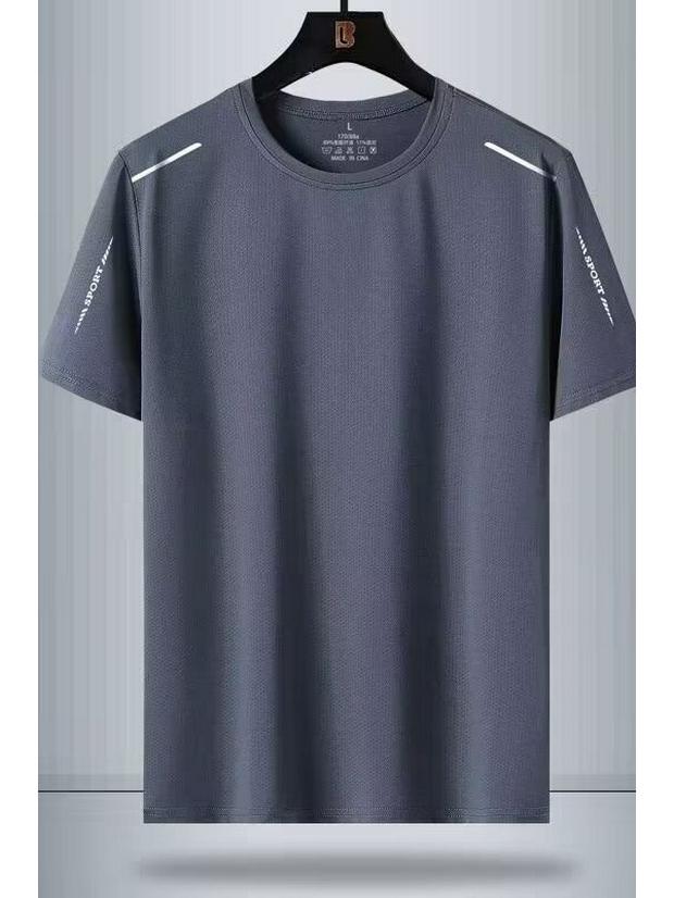 

Men s Quick-Dry Mesh Ice Silk Athletic T-Shirt - Short-Sleeve, Stretch, Casual Summer Fitness Top 4XL