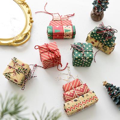 Christmas Gift Package Three Piece Pendant Set Decoration Gift Box Christmas Tree Christmas Window Display Home Decoration