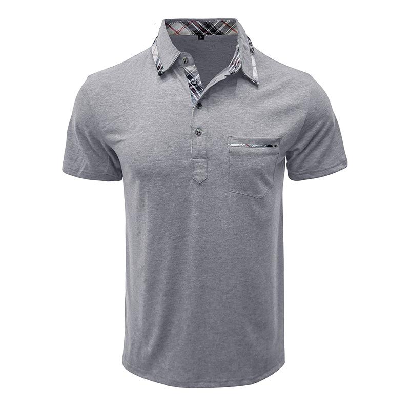 Summer Men's Short Sleeved Lapel T-shirt Top