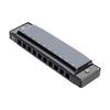 10 Hole C Key Harmonica Blues Portable Harmonica Musical Instrument for Beginners Adults Kids Black