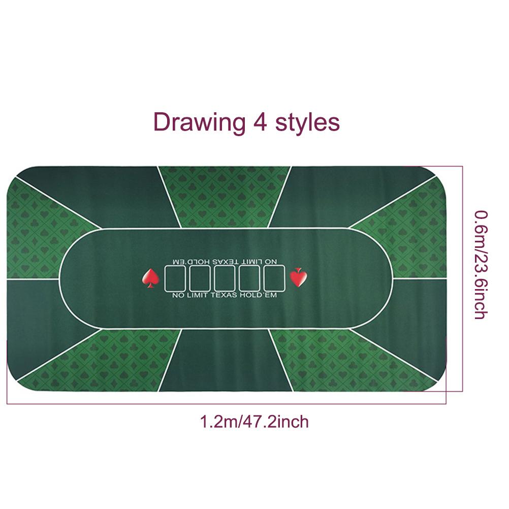 Tragbare Gummi-Poker-Matte Tischplatte Oberfläche Geräuschreduzierung Poker-Tischplatten-Layout für Kartenspiele