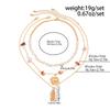 Set of 3 Layered Sun Crystal Pendant Necklace Women Bohemian Style Neck Jewelry Suitable for Fashion Enthusiasts