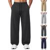 Men's Casual Wide Leg Straight Pants Loose Fit Versatile Trousers for Everyday Wear