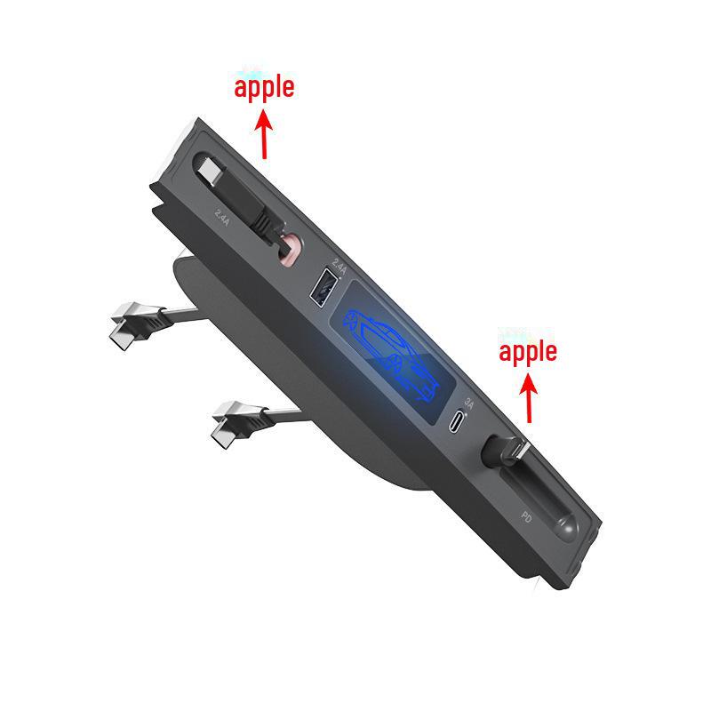 USB Telescopic Fast Charging Dock for Tesla Model 3/Model Y Central Console