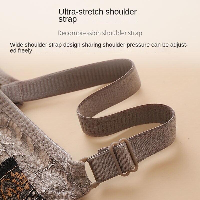 Women's Bra Gathered Anti-steel Ring Thin Section Bra Sexy Large Size Comfortable Women's Underwear Top