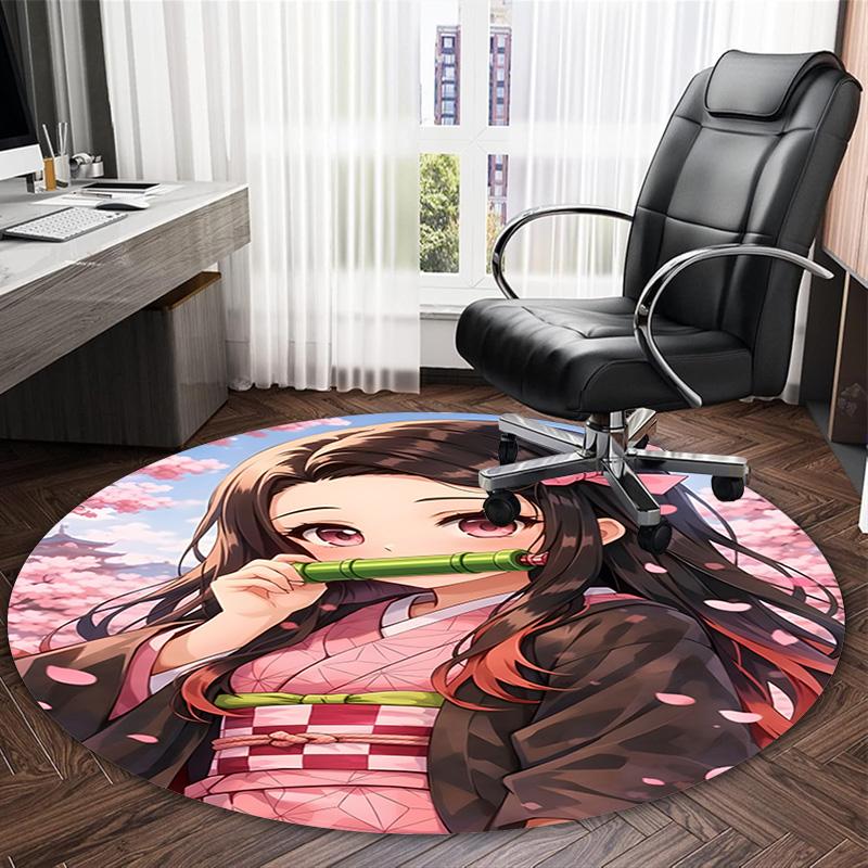 1pc nezouko  Carpet, Round Rug, Comfortable, Suitable for Entryways, Living Rooms, Office, And Bedrooms, Christmas Decoration