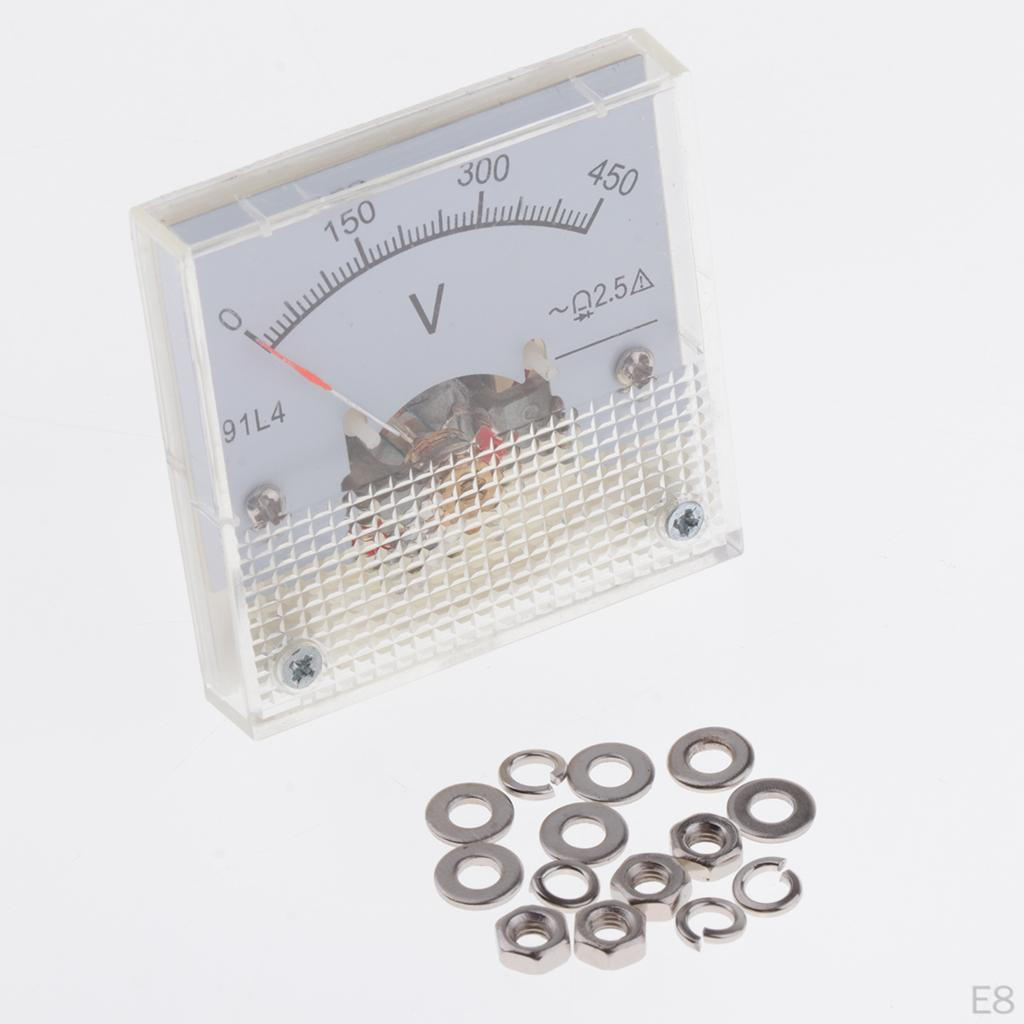 Rectangle Analog Voltmeter with Round Dial