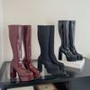 High-heeled French knee-length boots women's boots autumn 2025 new Spice Girl high-end knight boots