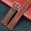 Cinturino Orologio in Vera Pelle di Vacchetta Opaca 20mm 22mm Cinturino a Rilascio Rapido con Fibbia in Acciaio Inossidabile Caffè Nero Verde Rosso