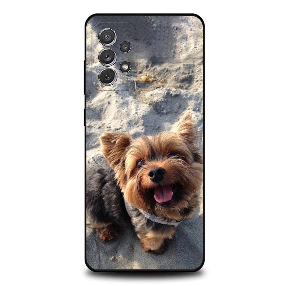 Yorkshire Terrier Dog Phone Case For Samsung S25,S24,S21,S22,S23,S30,Ultra,S20,Plus,Fe,Lite,Note,10,9,5G Black Cover