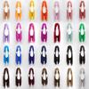 Peruca Longa Lisa para Cosplay 100CM Várias Cores Rosa Loiro Preto Peruca para Fantasia de Anime Peruca Sintética Universal Cos Peruca Diária para Festa