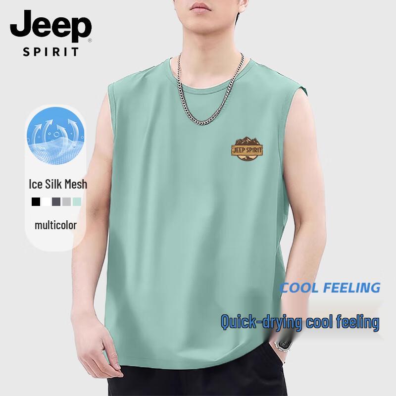 JEEP SPIRIT Men s Ice Silk Loose Fit Tank Top XL