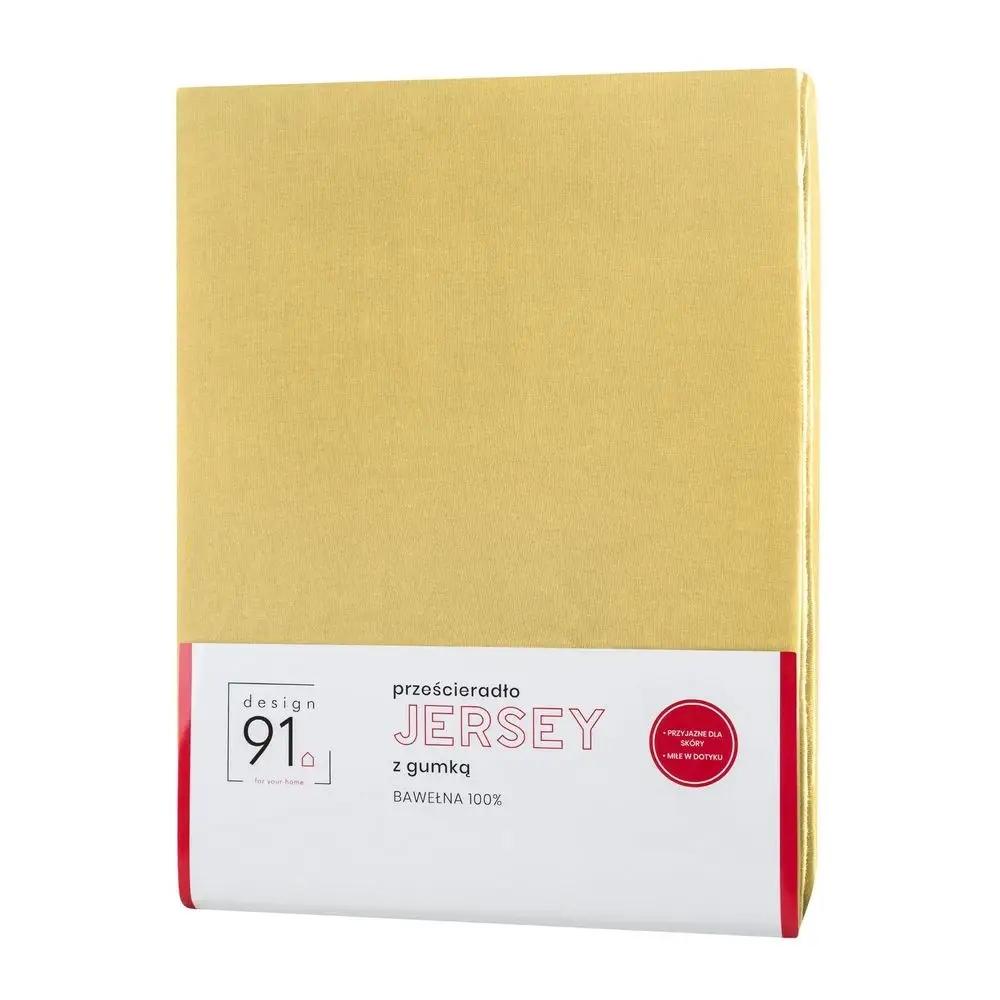 Jersey Fitted Sheet 140X200+30 Mustard 1 Pc