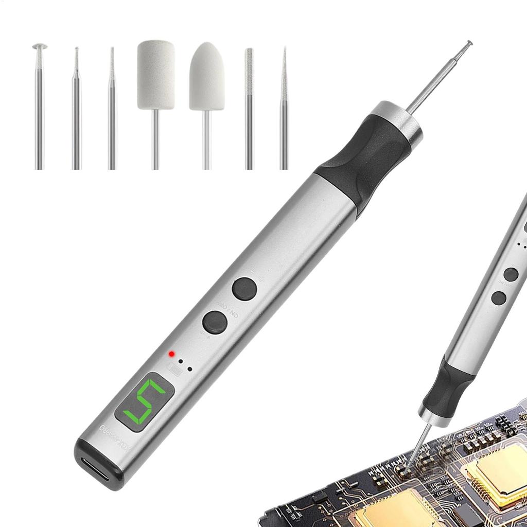 Engraving Pen Cordless 5-Speed Carving Tools Adjustable Speed Engraving Pen for Electronic Product Wood Stone Metal Glass Nails