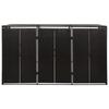 VidaXL Triple Bin Shelter Black 207x80x117 Cm Woven Resin 319862